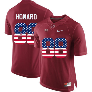 Alabama Crimson Tide 88 O.J Howard Red USA Flag College Limited Jersey Alabama Crimson Tide 88 O.J Howard Red USA Flag College Limited Jersey