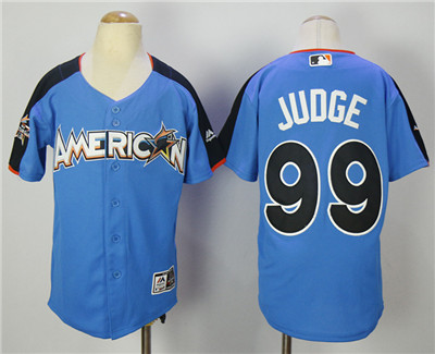 American League Yankees #99 Aaron Judge Blue Youth 2017 MLB All-Star Game Home Run Derby Jersey American League Yankees #99 Aaron Judge Blue Youth 2017 MLB All-Star Game Home Run Derby Jersey