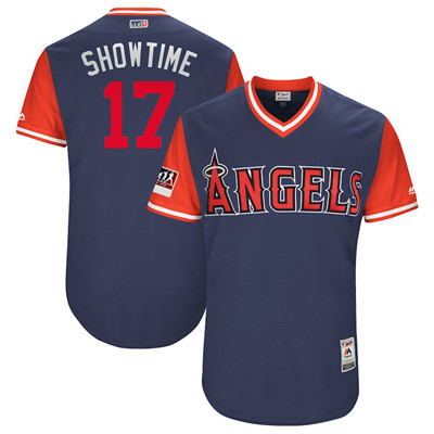 Angels #17 Shohei Ohtani Showtime Navy 2018 Players' Weekend Authentic Team Jersey