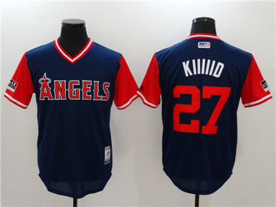 Angels #27 Mike Trout KIIIIID Navy 2018 Players' Weekend Authentic Team Jersey