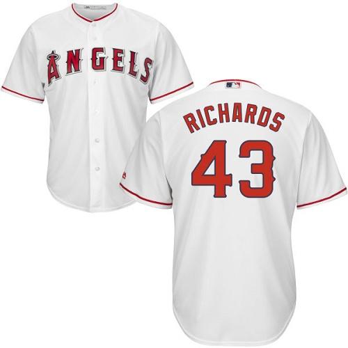 Angels #43 Garrett Richards White Cool Base Stitched Youth MLB Jersey Angels #43 Garrett Richards White Cool Base Stitched Youth MLB Jersey