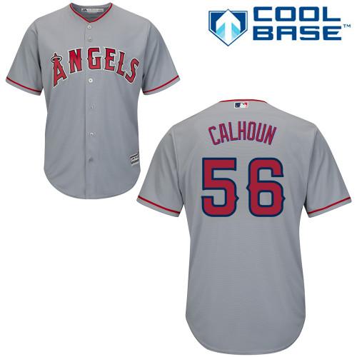 Angels #56 Kole Calhoun Grey Road Women's Stitched MLB Jersey