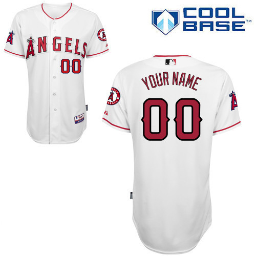 Angels White Customized Men Cool Base Jersey Angels White Customized Men Cool Base Jersey