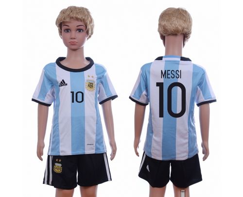 Argentina #10 Messi Home Kid Soccer Country Jersey Argentina #10 Messi Home Kid Soccer Country Jersey