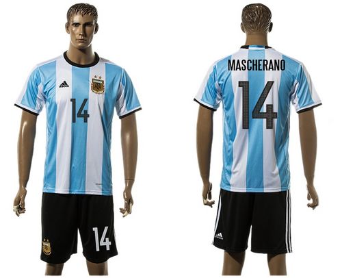 Argentina #14 Mascherano Home Soccer Country Jersey Argentina #14 Mascherano Home Soccer Country Jersey