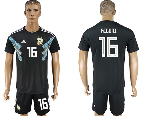 Argentina #16 Rigoni Away Soccer Country Jersey Argentina #16 Rigoni Away Soccer Country Jersey