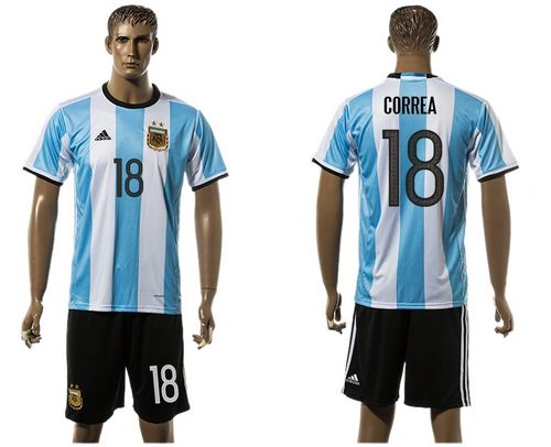 Argentina #18 Correa Home Soccer Country Jersey Argentina #18 Correa Home Soccer Country Jersey