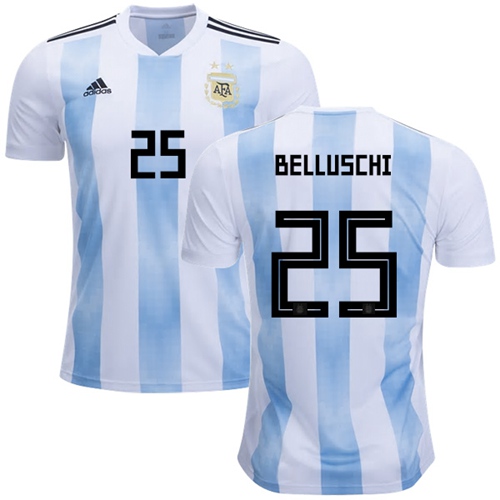 Argentina #25 Belluschi Home Soccer Country Jersey Argentina #25 Belluschi Home Soccer Country Jersey