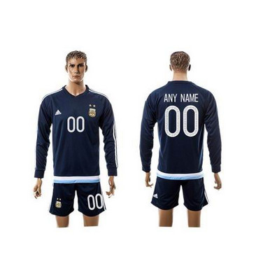 Argentina Personalized Away Long Sleeve Soccer Country Jersey