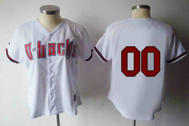 Arizona Diamondbacks Blank White Women Custom Jerseys
