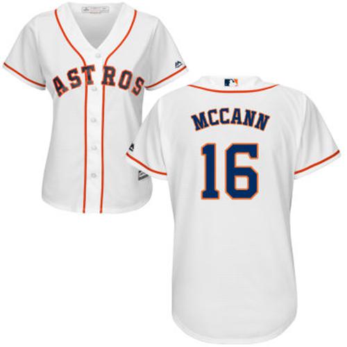 Astros #16 Brian McCann White Home Women's Stitched MLB Jersey Astros #16 Brian McCann White Home Women's Stitched MLB Jersey
