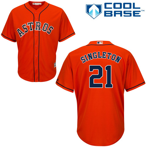 Astros #21 Jon Singleton Orange Alternate Women's Stitched MLB Jersey Astros #21 Jon Singleton Orange Alternate Women's Stitched MLB Jersey