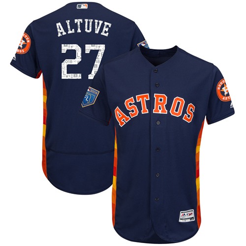 Astros #27 Jose Altuve Navy Blue 2018 Spring Training Authentic Flex Base Stitched MLB Jersey Astros #27 Jose Altuve Navy Blue 2018 Spring Training Authentic Flex Base Stitched MLB Jersey