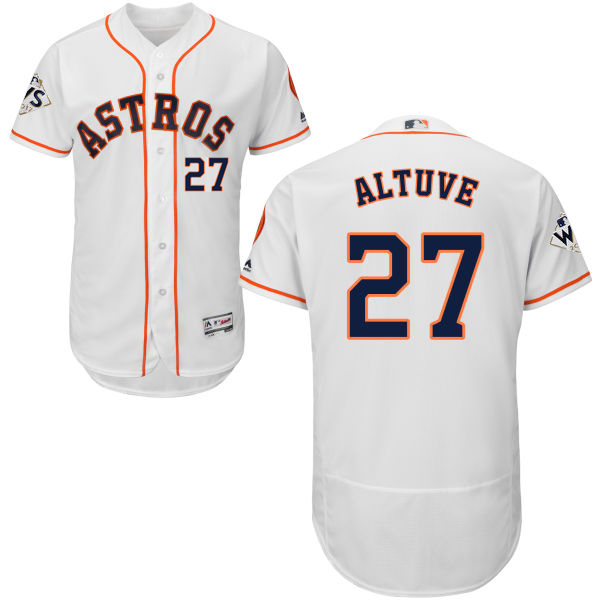 Astros #27 Jose Altuve White Flexbase Authentic Collection 2017 World Series Bound Stitched MLB Jersey