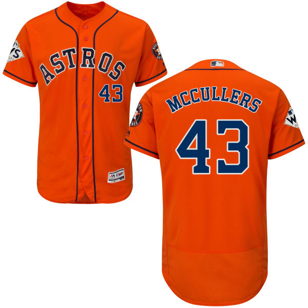 Astros #43 Lance McCullers Orange Flexbase Authentic Collection 2017 World Series Bound Stitched MLB Jersey