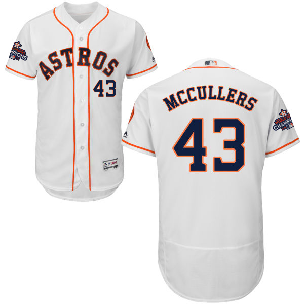 Astros #43 Lance McCullers White Flexbase Authentic Collection 2017 World Series Champions Stitched MLB Jersey