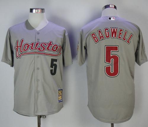 Astros #5 Jeff Bagwell Grey 2006 Turn Back The Clock Stitched MLB Jersey Astros #5 Jeff Bagwell Grey 2006 Turn Back The Clock Stitched MLB Jersey