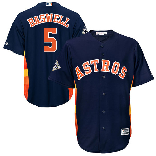 Astros #5 Jeff Bagwell Navy Blue Cool Base 2017 World Series Bound Stitched Youth MLB Jersey