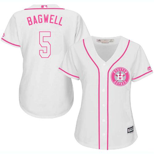 Astros #5 Jeff Bagwell White Pink Fashion Women's Stitched MLB Jersey Astros #5 Jeff Bagwell White Pink Fashion Women's Stitched MLB Jersey