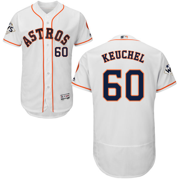 Astros #60 Dallas Keuchel White Flexbase Authentic Collection 2017 World Series Bound Stitched MLB Jersey