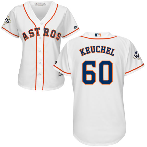 Astros #60 Dallas Keuchel White Home 2017 World Series Bound Women's Stitched MLB Jersey
