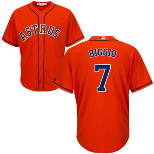 Astros #7 Craig Biggio Orange Alternate Women's Stitched MLB Jersey Astros #7 Craig Biggio Orange Alternate Women's Stitched MLB Jersey