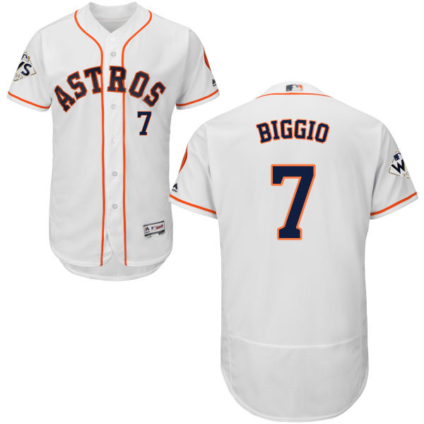 Astros #7 Craig Biggio White Flexbase Authentic Collection 2017 World Series Bound Stitched MLB Jersey
