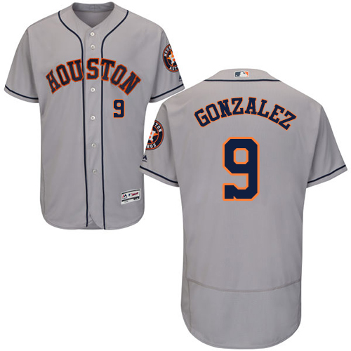 Astros #9 Marwin Gonzalez Grey Flexbase Authentic Collection Stitched MLB Jersey Astros #9 Marwin Gonzalez Grey Flexbase Authentic Collection Stitched MLB Jersey