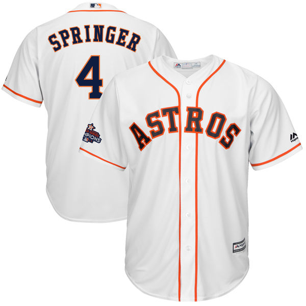 Astros 4 George Springer White 2017 World Series Champions Cool Base Player Jersey Astros 4 George Springer White 2017 World Series Champions Cool Base Player Jersey