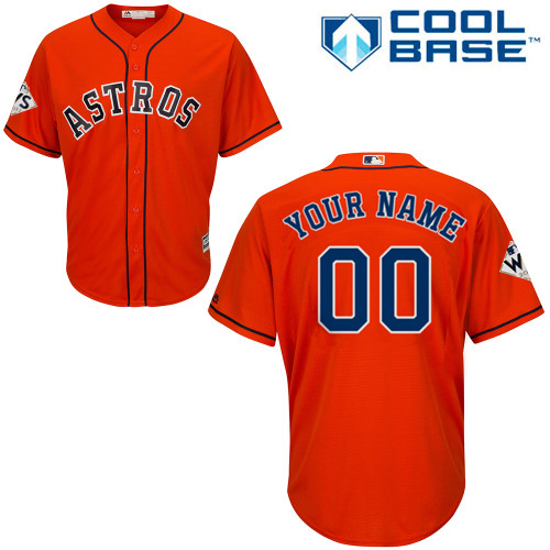 Astros Orange Cool Base 2017 World Series Bound Customized Stitched Youth MLB Jersey