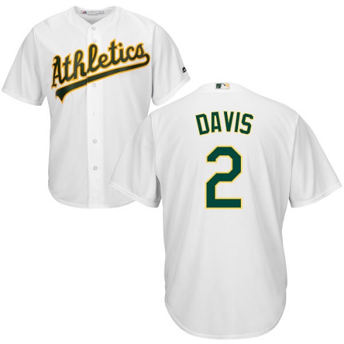 Athletics #2 Khris Davis White Cool Base Stitched Youth Baseball Jersey Athletics #2 Khris Davis White Cool Base Stitched Youth Baseball Jersey
