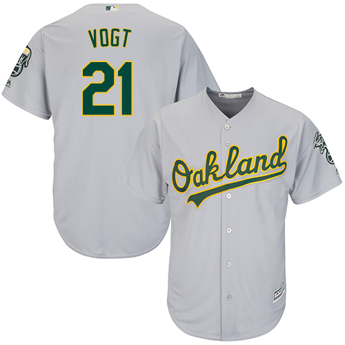 Athletics #21 Stephen Vogt Grey Cool Base Stitched Youth MLB Jersey Athletics #21 Stephen Vogt Grey Cool Base Stitched Youth MLB Jersey