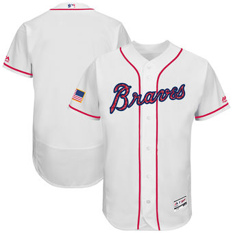 Atlanta Braves Majestic 2017 Stars & Stripes Authentic Collection FlexBase Team Jersey - White Atlanta Braves Majestic 2017 Stars & Stripes Authentic Collection FlexBase Team Jersey - White