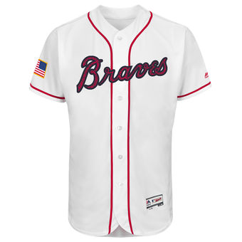 Atlanta Braves Majestic Fashion Stars & Stripes FlexBase Team Jersey - White