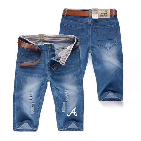Atlanta Braves Team Logo Light Blue MLB Jeans