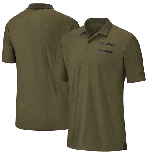 Atlanta Falcons Nike Salute to Service Sideline Polo Olive Atlanta Falcons Nike Salute to Service Sideline Polo Olive