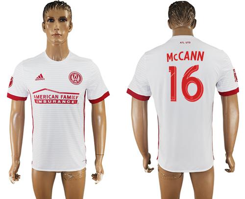 Atlanta United FC #16 Mccann Away Soccer Club Jersey Atlanta United FC #16 Mccann Away Soccer Club Jersey