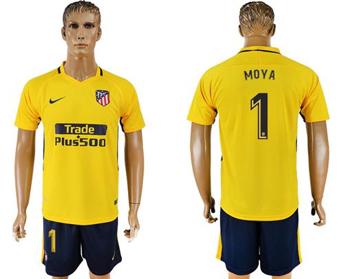 Atletico Madrid #1 Moya Away Soccer Club Jersey Atletico Madrid #1 Moya Away Soccer Club Jersey