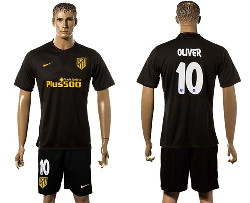 Atletico Madrid #10 Oliver Away Soccer Club Jersey Atletico Madrid #10 Oliver Away Soccer Club Jersey