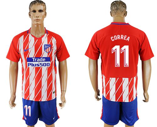 Atletico Madrid #11 Correa Home Soccer Club Jersey Atletico Madrid #11 Correa Home Soccer Club Jersey