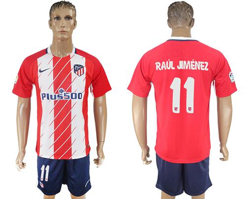 Atletico Madrid #11 Rual Jimenez Home Soccer Club Jersey Atletico Madrid #11 Rual Jimenez Home Soccer Club Jersey