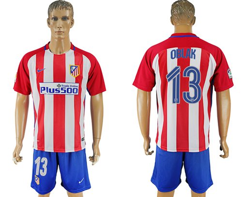 Atletico Madrid #13 Oblak Home Soccer Club Jersey Atletico Madrid #13 Oblak Home Soccer Club Jersey