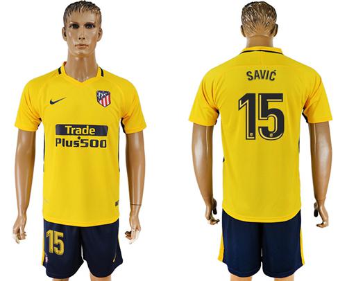 Atletico Madrid #15 Savic Away Soccer Club Jersey Atletico Madrid #15 Savic Away Soccer Club Jersey