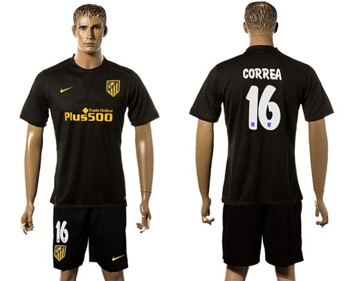 Atletico Madrid #16 Correa Away Soccer Club Jersey Atletico Madrid #16 Correa Away Soccer Club Jersey