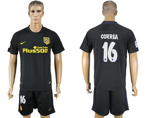 Atletico Madrid #16 Correa Away Soccer Club Jersey