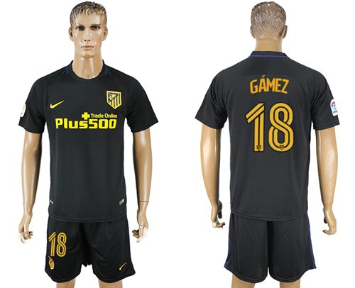 Atletico Madrid #18 Gamez Away Soccer Club Jersey