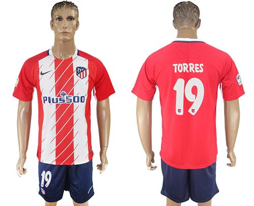 Atletico Madrid #19 Torres Home Soccer Club Jersey Atletico Madrid #19 Torres Home Soccer Club Jersey