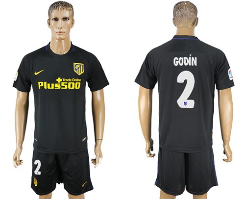 Atletico Madrid #2 Godin Away Soccer Club Jersey Atletico Madrid #2 Godin Away Soccer Club Jersey