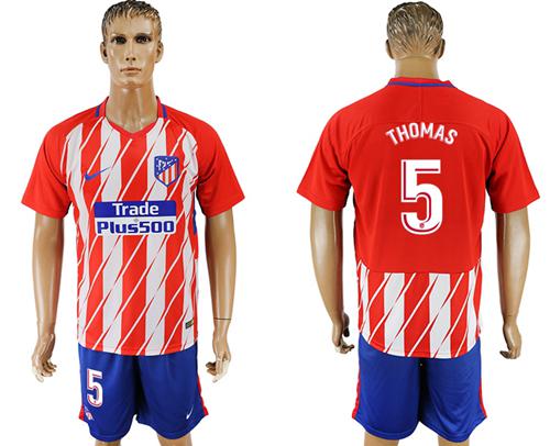 Atletico Madrid #5 Thomas Home Soccer Club Jersey Atletico Madrid #5 Thomas Home Soccer Club Jersey