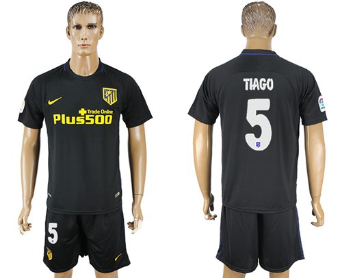 Atletico Madrid #5 Tiago Away Soccer Club Jersey Atletico Madrid #5 Tiago Away Soccer Club Jersey